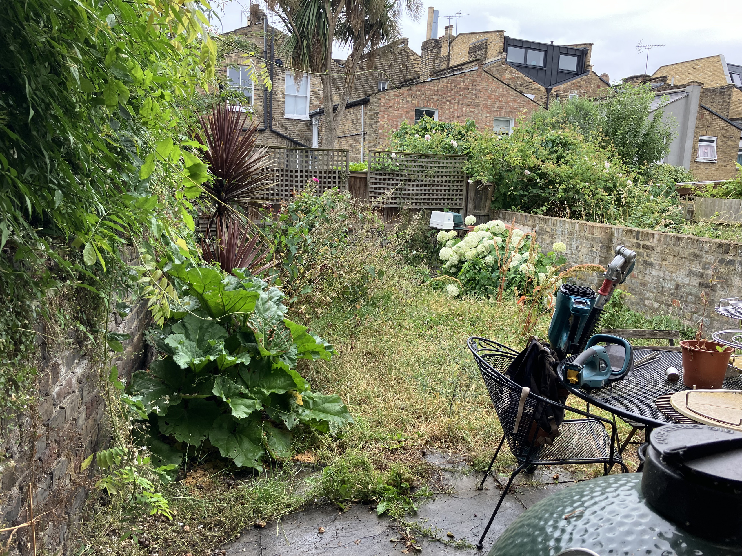Before — back garden project, as we found it